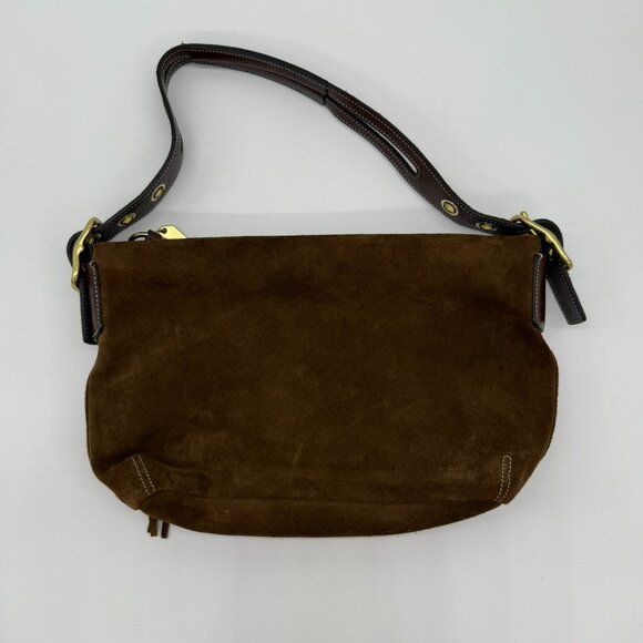 Coach Vintage 1421 Brown Soho Demi Shoulder Bag Fringe Suede - Picture 9 of 12